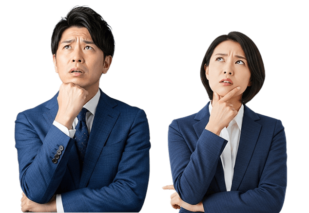 悩む人